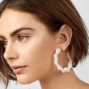 Baublebar White Acrylic Earrings